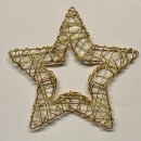 Drahtstern durchbrochen gold